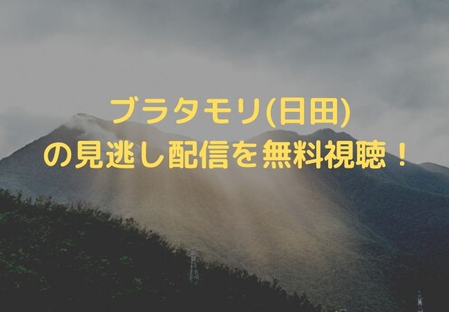 ブラタモリ 日田 の見逃し配信を無料視聴 シナノマチ情報局
