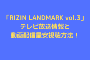 RIZIN LANDMARK vol.3